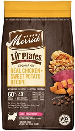  Merrick Lil Plates Grain Free Small Breed Recipe, 4-Pound, Chicken