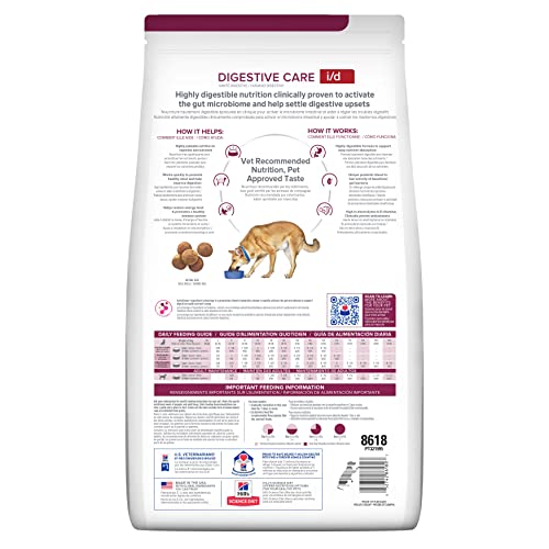  Hill's Prescription Diet I/d Digestive Care Chicken Flavor Dry Dog Food, Veterinary Diet, 27.5 Lb. Bag