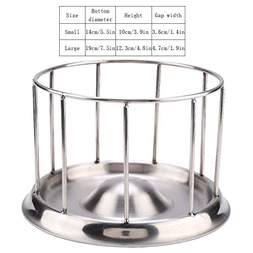  Tortoise Feeding Dish, Stainless Steel Reptile Water Dish Food Bowl For Tortoises Lizards Turtles Chameleon(L)
