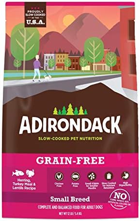  Adirondack Dog Food Made In USA [Limited Ingredient Grain Free Dog Food], Weight Management Dry Dog Food, Pork And Lentils Recipe, 4 Lb. Bag