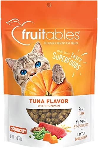  Fruitables Cat Treats – Crunchy Treats For Cats – Healthy Low Calorie Treats Packed With Protein – Free Of Wheat, Corn And Soy – Made With Real Chicken With Blueberry – 30 Ounces