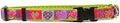  Yellow Dog Design Crazy Hearts On Green Polka Grosgrain Ribbon Collar 1" Wide And Fits Neck 18 To 28", Large
