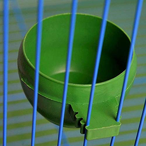  ZSQZJJ Parrot Bird Hamster Feed Bowl Cage Hanging Drinking Food Feeder Cup Bowl Feeding Bowl Tools