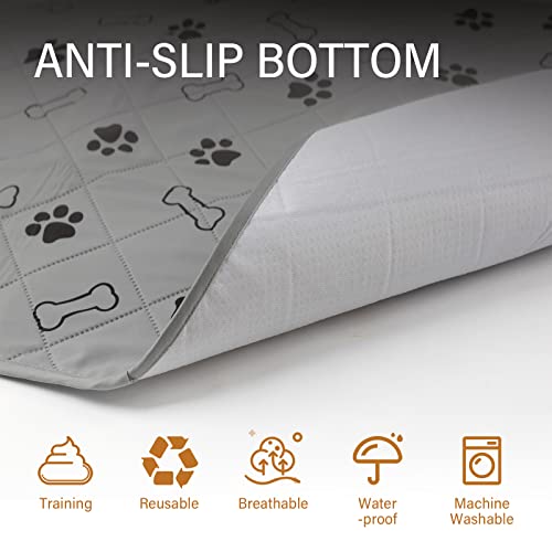  PetGoodie Washable Pee Pads For Dogs | Reusable, Non-Slip & Ultra Absorbent 100% Waterproof Crate Mat For Dogs & Cats | Pet Training Pad For Furniture, Floor & Car Seat Protection (39x35 Inch | 1 Pc)