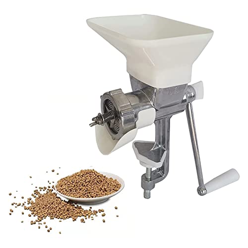  Animal Feed Food Pellet Machine, Manual Birds Fishing Bait Granulator Pelleter, With 1.5/2/2.3/2.5/3/3.5/4/5/6/7/8/9/10mm Molds, For Fish Parrot Chin Indigo Birds Larks Thrush