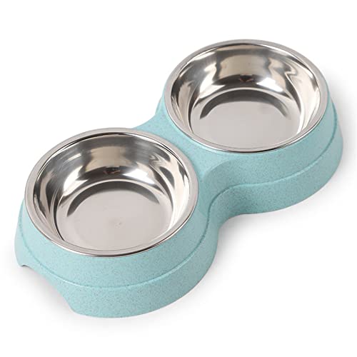  AYENCI Cat Automatic Water, Water Feeder For Dogs And Cats, Stainless Steel Double Bowl For Pet Feed, Small Dog Accessory (Color : A)