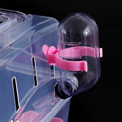  Angel3292 Hamster Travel Case With Food Bowl Running Wheel Multifunctional Portable Hamster Carrier Small Pet Crate Pet Supplies Small Pet