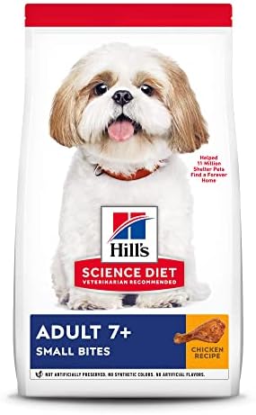  Hill's Science Diet Dry Dog Food, Adult 7+ For Senior Dogs, Small Bites, Chicken Meal, Barley & Brown Rice Recipe, 33 Lb. Bag