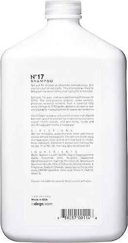  Isle Of Dogs Coature No. 17 Copper Coat Evening Primrose Oil Dog Shampoo For Brown Dogs, 1 Liter