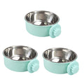  3pcs Stainless Steel Bird Cage Birdcage Moultrie Feeder Bird Dish Feeder Bird Food Bowl Pet Food Bowl Feeding Bowl Pet Bowl Pet Feeding Bowl Pet Feeder Dog Feeding Bowl Green Birds