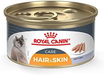  Royal Canin Feline Care Nutrition Hair & Skin Care Thin Slices In Gravy Canned Cat Food, 3 Oz Cans 24-count