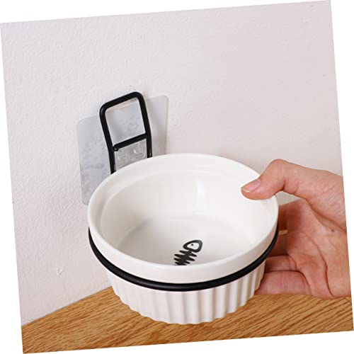 Bowl Holder Bird Accessories Wall Mounted Clothing Rack Wall Mounted Planters Food Feeding Dish Stand Wall Mounted Pot Ring Hanging Pet Feeder Holder Pet Accessory Pet Supply 4pcs