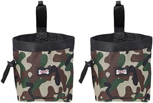  2pcs Outdoor Camouflage X. Coin Cm Dog Cloth Carrier Key Food Toys Pouches Small Carries Use Walking Case Container Snack Kibbles Indoor Toy Purse Holder Training Snacks Bag