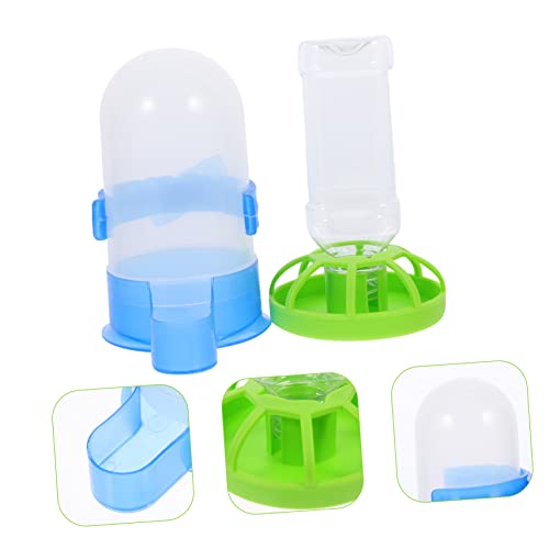  Birdseed 8 Pcs Proof Plastic Bunny Cup Parrot Lovebirds Drinking Birds Fountain Dog Farm Food Wild Bottle Bowl Dispenser For Garden Waterer Cat Parrots Feeder Tray Squirrel-