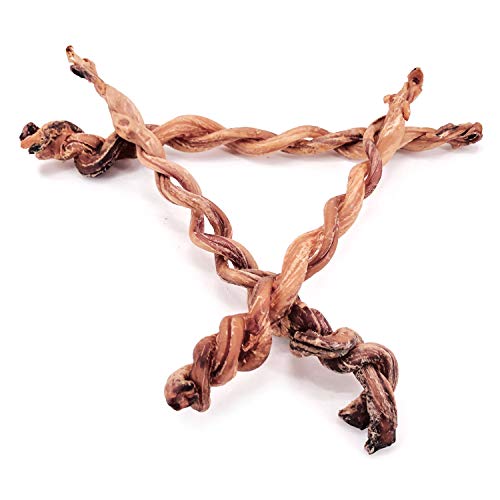  ValueBull Pizzle Twists, Premium Lamb, 100 Count - Natural Dog Treats, Grass-Fed