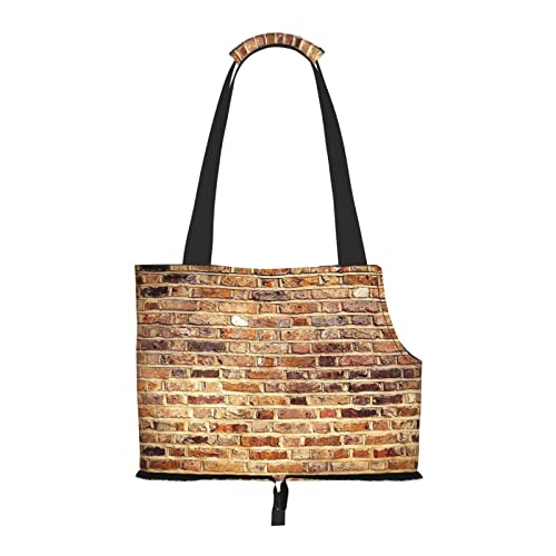  Mqgmz Industrial Brick Wall Background Print Pet Carrier Tote Bag With Pocket Safety - Amazing Design