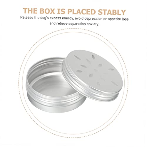  Dog Food Container 10pcs Tools Scent Training Supplies Dog Nose Training Tool Suite The Dog Training Rack Work Silver Thread Aroma Stand Aluminum Dog Food Containers