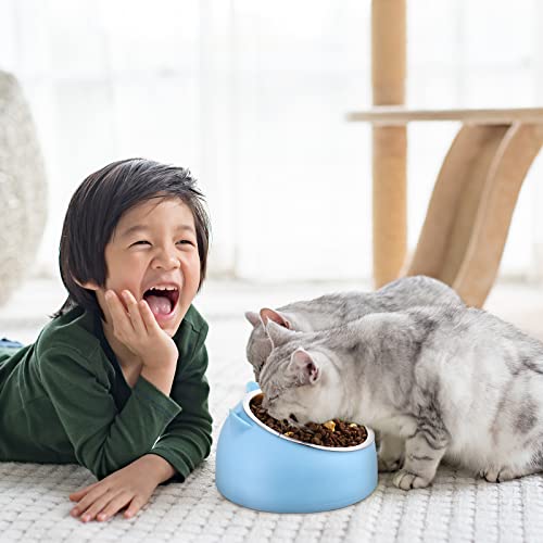  Sanwuta 7 Pcs Cat Food Bowl Stainless Steel Tilted Feeding For Little Cat Raised 15° Elevated Pet Dish For Kitten Puppy Neck Protection Anti Vomit Non Skid And Non Spill Easier To Reach Food, 7 Color