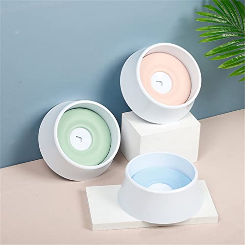  AYENCI Cat Automatic Water, Pet Cat Dog Water Bowl Floating Bowl Slow Water Feeder Drink Dispenser Anti-Overflow Pet Fountain 1200ml Splash-Free Water Bowl (Color : Blue)
