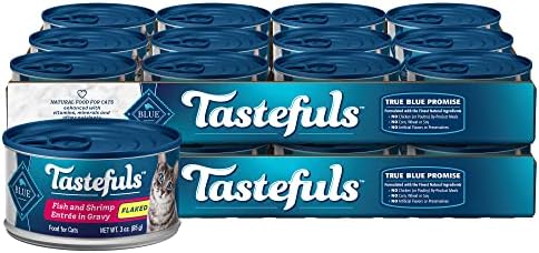  Blue Buffalo Tastefuls Natural Flaked Wet Cat Food, Salmon Entrée In Gravy 3-oz Cans (Pack Of 24)