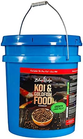  Blue Ridge Fish Food Pellets [14lb], Koi And Goldfish Growth Formula, Floating 3/16" Pellet, Balanced Diet