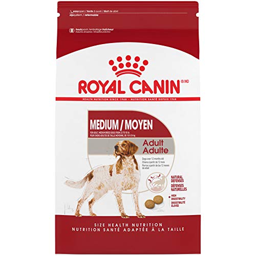  Royal Canin Medium Breed Adult Dry Dog Food, 30 Lb Bag
