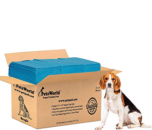  Dog Training Puppy Pads 23x36, Case Of 100 Dog Pee Pads, Basics Doggy Pee Pad, Good For Dog Food Wet, Large Dog Bed, Diaper Changing Pad, Cat Beds Clearance Prime