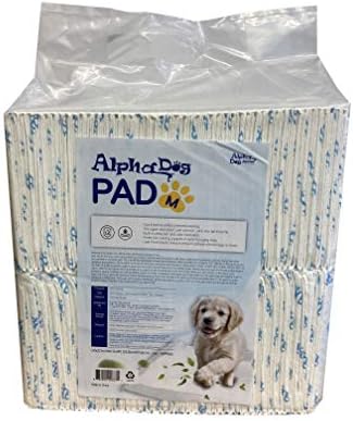  Alpha Dog Series Potty Training Pads Ultra Absorbent Large Pee Pads For Dogs Leak Proof Fast Drying Odor Neutralizer Protect Floors & Carpets (Medium (22in X 22in) - 400ct)