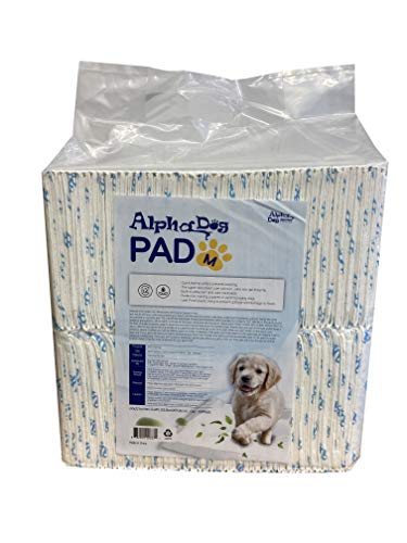  Alpha Dog Series Potty Training Pads Ultra Absorbent Large Pee Pads For Dogs Leak Proof Fast Drying Odor Neutralizer Protect Floors & Carpets (Medium (22in X 22in) - 400ct)