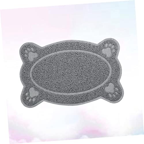  Iplusmile Non Skid Rug Cat Litter Rug Silicone Desk Mat 2pcs Mats Cats Paws Cat Drinking Mat Cat Supplies Dog Feeding Tablemat Carpet Trash Can Pet Mat Grey Pet Supplies Water Proof