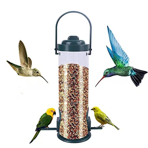  HYVET Automatic Feeders， Pet Bird Feeder Pet Food Dispenser Outdoor Hanging Multiple Holes Bird Feeder Flying Animal Automatic Foot Feeding Tool