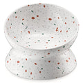  Y YHY Elevated Cat Bowls Anti-Vomiting, Tilted Raised Cat Bowl, Ceramic Cat Bowls For Flat Faced Cats, Small Dogs, Protect Pets Spine, Dishwasher And Microwave Safe