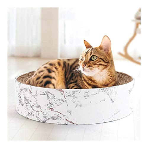  YangYan Cat Toy Large Bowl-Shaped Cat Bed Cat Sofa Customized Corrugated Paper Cat Scratch Board Pet Supplies (Color : A, Size : M)