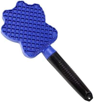  YangYan Pet Dogs Home Grooming Tool Smooth Round Soft Comb Dog Soft Massage Comb Pet Grooming Brush (Color : Blue, Size : M)