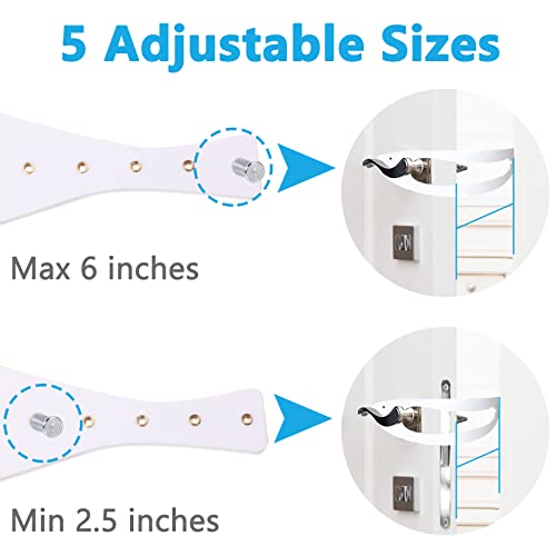  Cat Door Holder Latch,2 Packs Pink Cat Door Alternative Installs Fast Flex Latch Strap Let's Cats In & Keeps Dogs Out Of Litter Food Safe Baby Proof 5 Function Holes No Measuring No Pet Gate