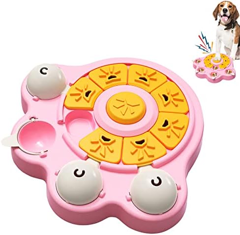  Kubatis Dog Rotating Puzzle Toys Level 3 2 1, Dog Treat Puzzle Slow Feeder, Interactive Enrichment Toys For Large/Medium/Small, Dog Food Dispenser For Boredom And Mental Stimulation.(Dark Blue)