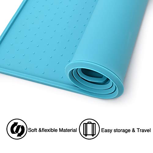  Juqiboom Dog Food Mat Anti-Messy Design Pet Bow Mat, Non Slip Silicone Waterproof Cat Feeding Placemat For Puppy Kitty Dog Cat Small Medium Animals