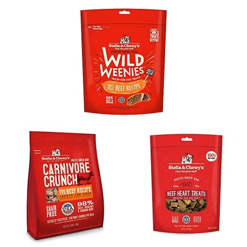  Stella & Chewy's Beef Treats, 3 Item Bundle (Single Animal Protein)