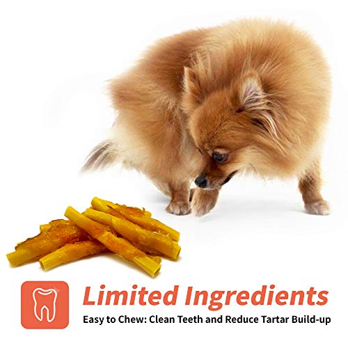  LuvChew Chicken Wrapped Dog Bone Treat Sticks With Turmeric, Easy To Digest, Non-Rawhide Soft Chicken Cheese Dog Chew Treats 15pcs/Pack (Medium 4.5" 15pcs/Pack X 3packs)