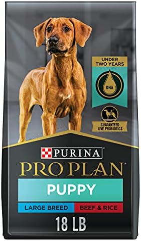  Purina Pro Plan Large Breed Dry Puppy Food, Chicken And Rice Formula - 34 Lb. Bag