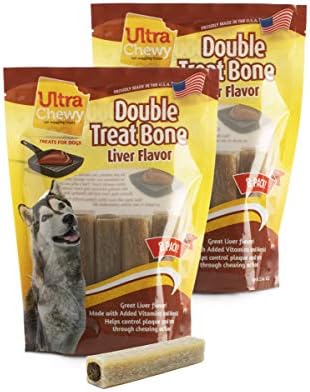  Ultra Chewy Naturals Dog Treats Bone Made In USA Highly Digestible Irresistible Flavors Special Box With Individual Packages (Peanut Butter, 12 Count)