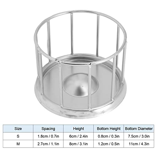  Reptile Stainless Steel Food Dish, Pet Round Railing Shape Tortoise Dish Water Tray Dish Water Tray For Home Vivarium Pet Store Lizard Turtle Chameleon Reptiles