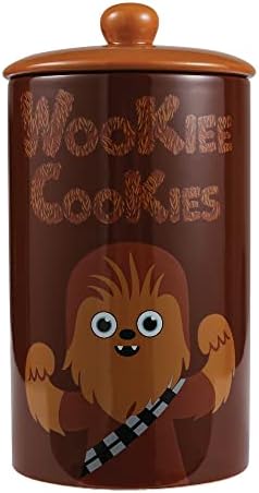  Star Wars For Pets The Mandalorian Snack Time Dog Treat Jar | 10 X 5 Ceramic Dog Treat Jar With Lid, Dishwasher Safe |Baby Yoda Green Dog Food Storage Container | Baby Yoda Treat Jar
