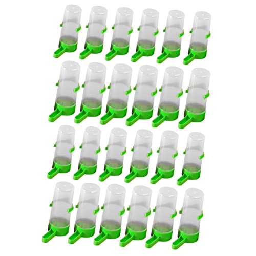  EVANEM 60 Pcs Feeding Feeder Quail Feeder Parrot Automatic Feeder Portable Feeder Cup Bird Food Bowl For Birds Plastic (Color : Assorted Colorx2pcs, Size : 9X4X3cmx2pcs)