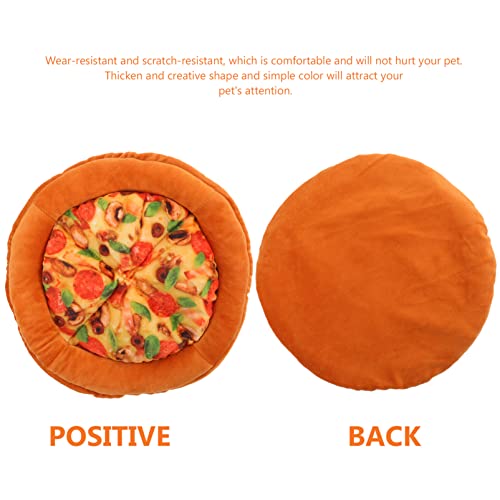 Plushes Outdoor Toys Cat Bed Indoor Cat Sleeping Mat Pizza Shaped Cat Cushion Soft Warm Dog Bed Round Bed Mats Pet Mattress Crate Pad Creative Pets Supplies Outdoor Playset