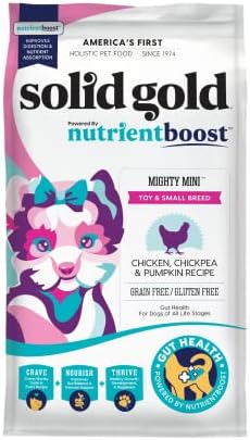  Solid Gold Mighty Mini Small Breed Dog Food - Dry Dog Food For Any Toy Breed - For Gut Health & Sensitive Stomach Support - Digestive Probiotics For Dogs - Grain & Gluten Free Recipe