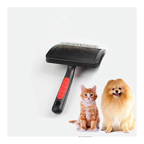  YangYan 1pc Pet Grooming Needle Comb Shedding Hair Remove Brush Slicker Massage Tool Dog Cat Supplies Protective Pet Accessories DogComb (Color : Black, Size : S)