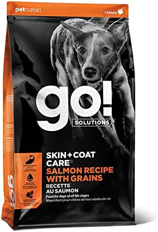  GO! SOLUTIONS Skin + Coat Care - Dry Dog Food, 25 Lb - Salmon Recipe With Grains For All Life Stages - Complete + Balanced Nutrition For Dogs