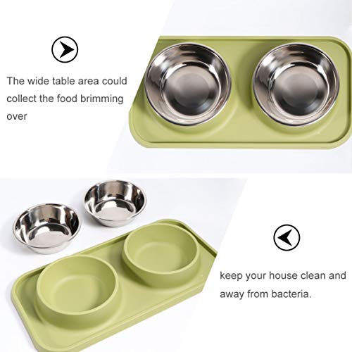  Balacoo Stainless Steel Cat Bowls Stainless Steel Dog Bowls Pet Water Bowl Food Feeder Bowl Cat Food Bowls For Dog Cat Rabbit Bird (Random Color) Puppy Feeder Stainless Steel Cat Bowl