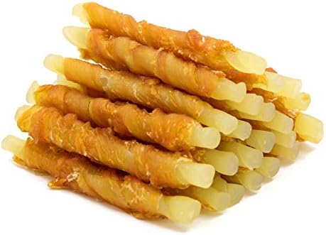  Jungle Calling Rawhide Free Healthy Treats For Dogs, Chicken Wrapped Cod Sticks Dog Treats, Soft Chewy Treats For Training Rewards, 11 Oz (Chicken)